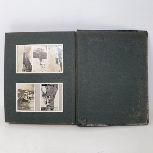 337 - A photograph and scrap album, ski and tobogganing in the French Alps 1924