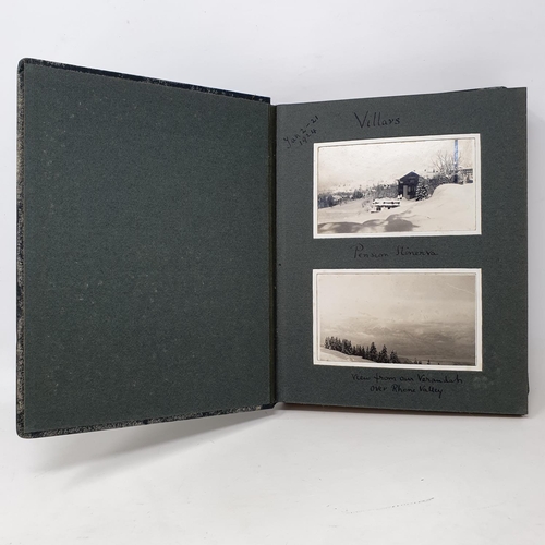 337 - A photograph and scrap album, ski and tobogganing in the French Alps 1924