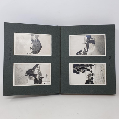 337 - A photograph and scrap album, ski and tobogganing in the French Alps 1924