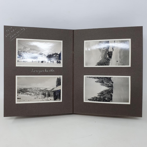 338 - A photograph and scrap album, Lenk and other winter pastimes