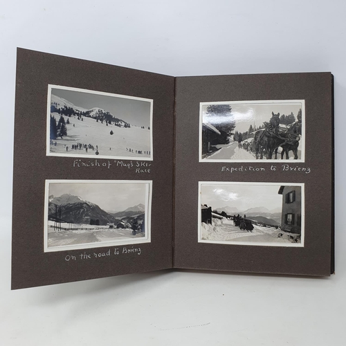 338 - A photograph and scrap album, Lenk and other winter pastimes