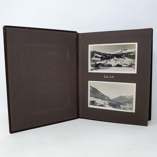 338 - A photograph and scrap album, Lenk and other winter pastimes