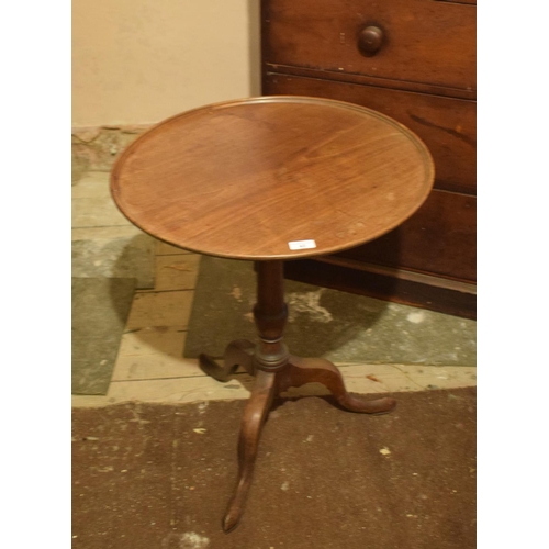 43 - A 19th century mahogany tripod table, the dished top on a vase turned column, 58 cm diameter, remova... 