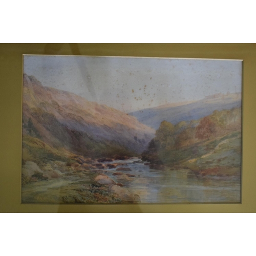 20 - English school, late 19th/early 20th century, a rocky stream, watercolour, 33.5 x 52 cm, removal cos... 