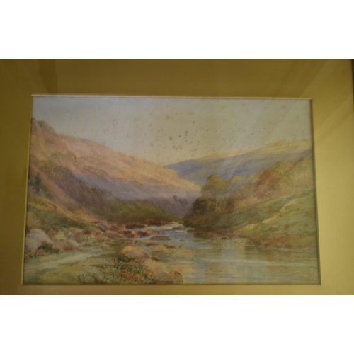 20 - English school, late 19th/early 20th century, a rocky stream, watercolour, 33.5 x 52 cm, removal cos... 