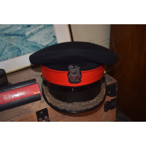 116 - The group of items, formerly belonging to Colonel Arthur V Brandle, including uniform, trunks and a ... 