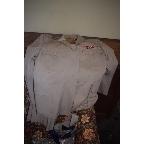 116 - The group of items, formerly belonging to Colonel Arthur V Brandle, including uniform, trunks and a ... 