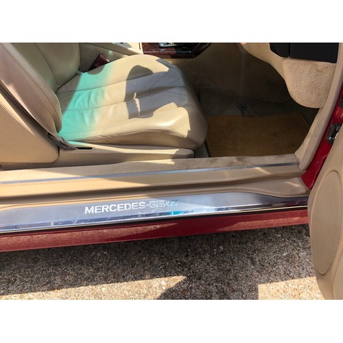 54 - A 1995 Mercedes-Benz 280SL
Registration number M642 TMG
V5C
MOT expires February 2021
Red with a cha... 