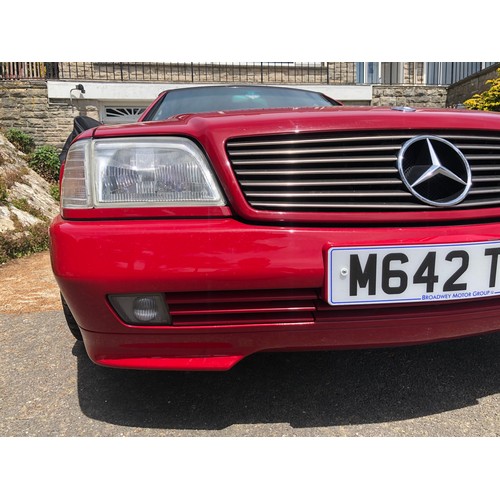 54 - A 1995 Mercedes-Benz 280SL
Registration number M642 TMG
V5C
MOT expires February 2021
Red with a cha... 