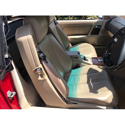 54 - A 1995 Mercedes-Benz 280SL
Registration number M642 TMG
V5C
MOT expires February 2021
Red with a cha... 