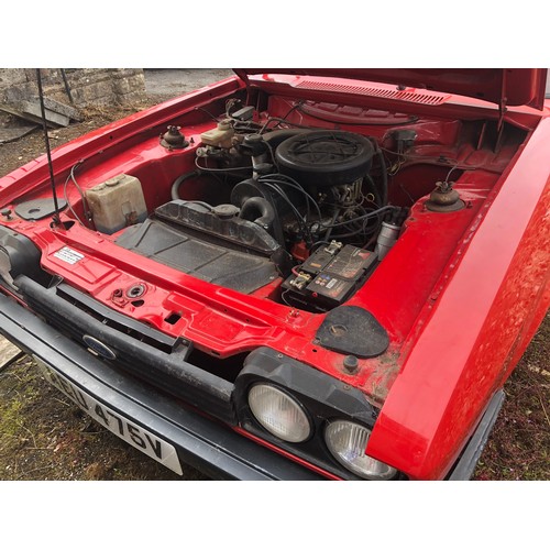 60 - A 1979 Ford Capri 1.6 GL 
Registration number AEU 475V
MOT expired in June 2019
Red with a red inter... 