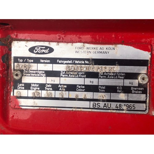 60 - A 1979 Ford Capri 1.6 GL 
Registration number AEU 475V
MOT expired in June 2019
Red with a red inter... 