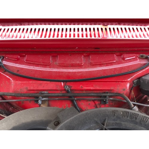 60 - A 1979 Ford Capri 1.6 GL 
Registration number AEU 475V
MOT expired in June 2019
Red with a red inter... 
