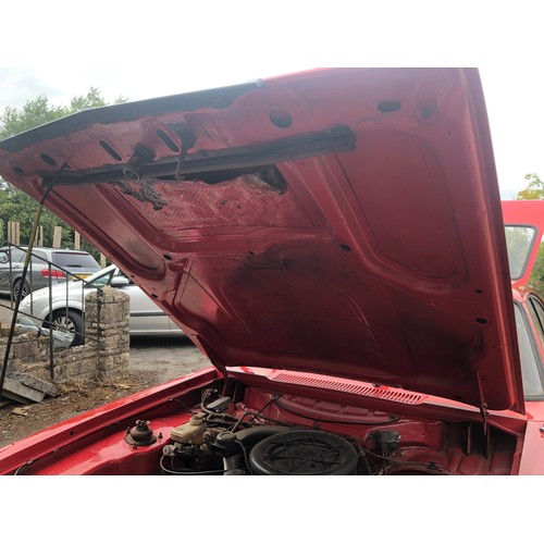 60 - A 1979 Ford Capri 1.6 GL 
Registration number AEU 475V
MOT expired in June 2019
Red with a red inter... 