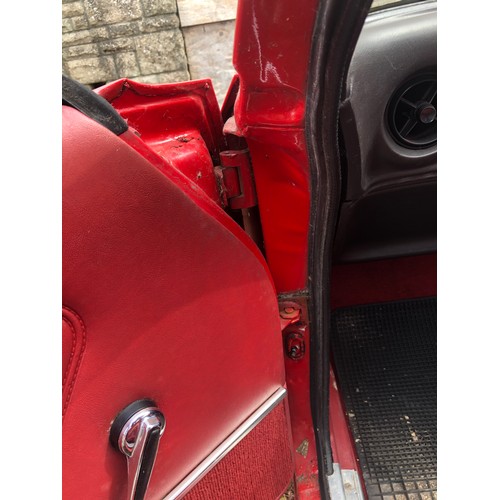 60 - A 1979 Ford Capri 1.6 GL 
Registration number AEU 475V
MOT expired in June 2019
Red with a red inter... 