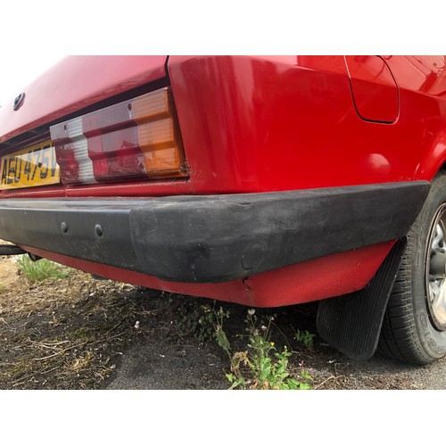 60 - A 1979 Ford Capri 1.6 GL 
Registration number AEU 475V
MOT expired in June 2019
Red with a red inter... 