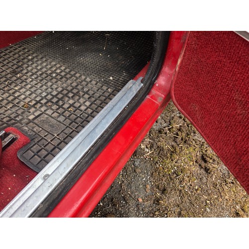 60 - A 1979 Ford Capri 1.6 GL 
Registration number AEU 475V
MOT expired in June 2019
Red with a red inter... 
