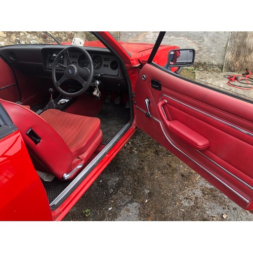 60 - A 1979 Ford Capri 1.6 GL 
Registration number AEU 475V
MOT expired in June 2019
Red with a red inter... 