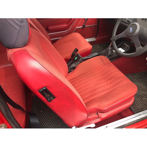 60 - A 1979 Ford Capri 1.6 GL 
Registration number AEU 475V
MOT expired in June 2019
Red with a red inter... 