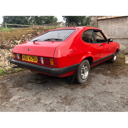 60 - A 1979 Ford Capri 1.6 GL 
Registration number AEU 475V
MOT expired in June 2019
Red with a red inter... 