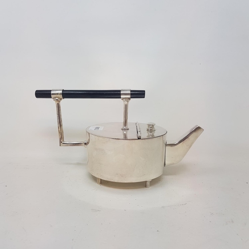 658 - A Dr Christopher Dresser style plated teapot