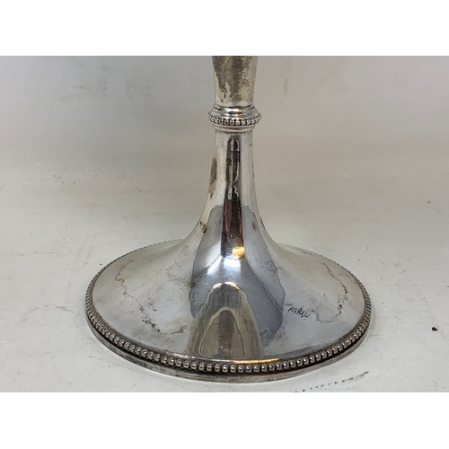 18 - A silver trophy goblet, indistinctly inscribed, Sheffield 1898, 8.0 ozt, 22 cm high