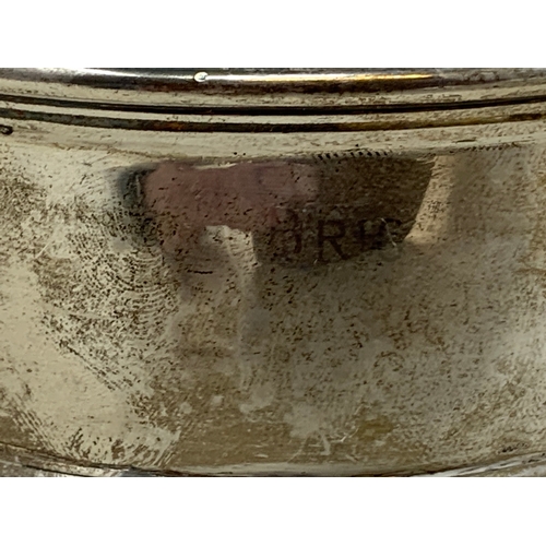 45 - A silver two handle trophy cup, London 1906, 7.7 ozt, 12 cm high