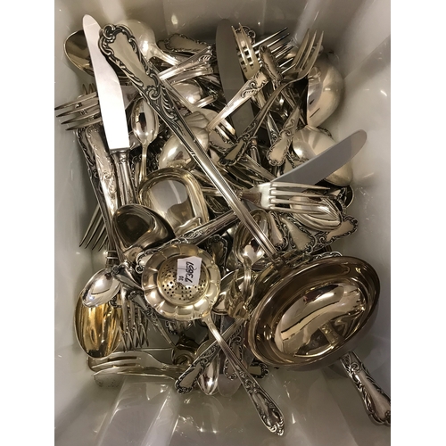 85 - A part table service of silver plated cutlery (box)