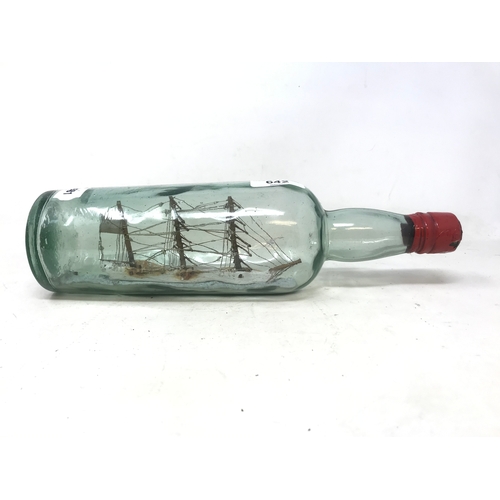 642 - A ship in a bottle, 31 cm wide