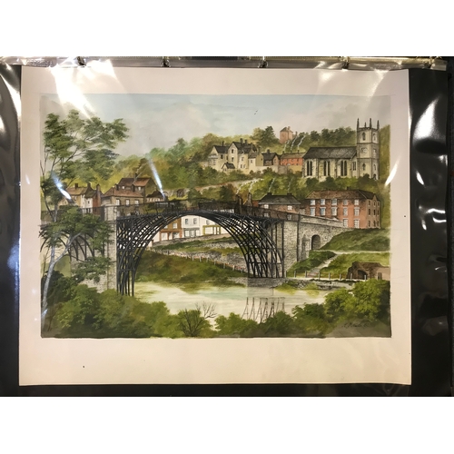 691 - A folio of watercolours by H F Newton, early 1980's and other pictures (qty)