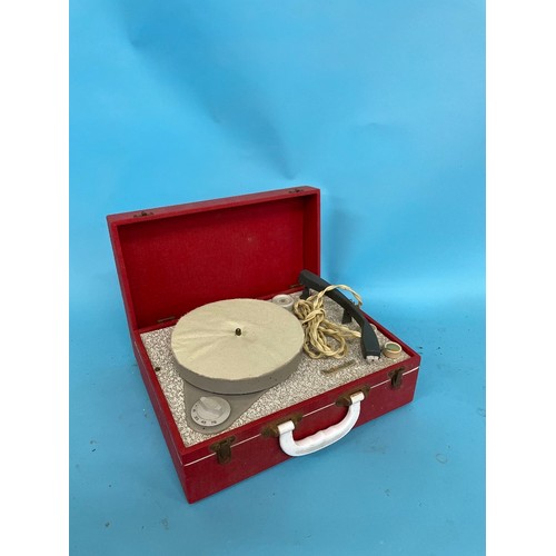 32 - A 1960's Teppaz tourist portable record player, and seven other record players (8)