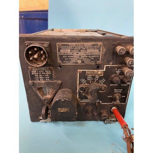 72 - A R.C.A. navy aircraft radio, type CRV-46151, with headphones, 22 cm wide