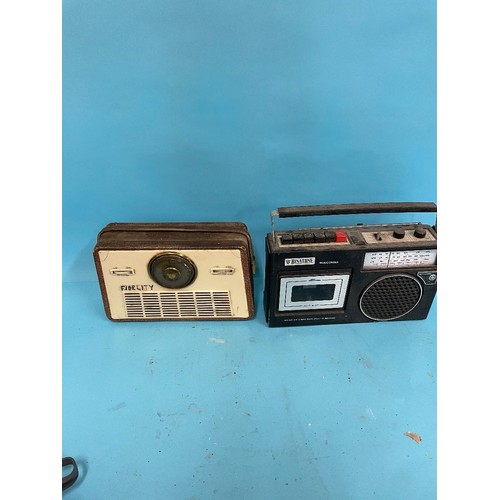 63 - A Roberts R606-NB portable radio, various other portable radios and other items (qty)
