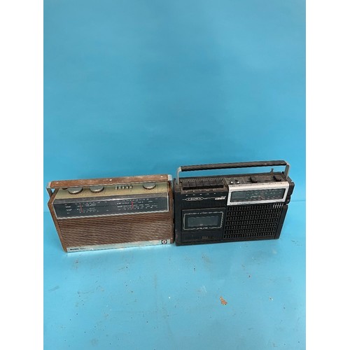 63 - A Roberts R606-NB portable radio, various other portable radios and other items (qty)