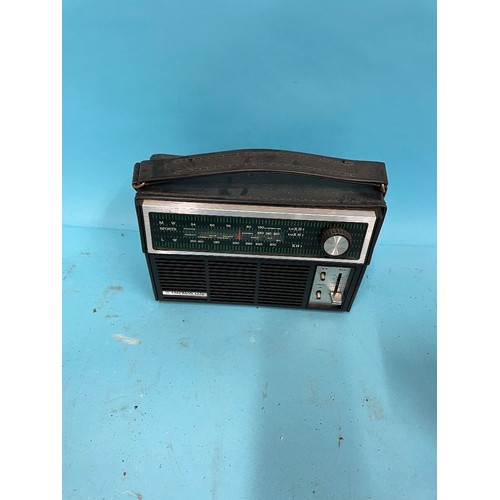 63 - A Roberts R606-NB portable radio, various other portable radios and other items (qty)