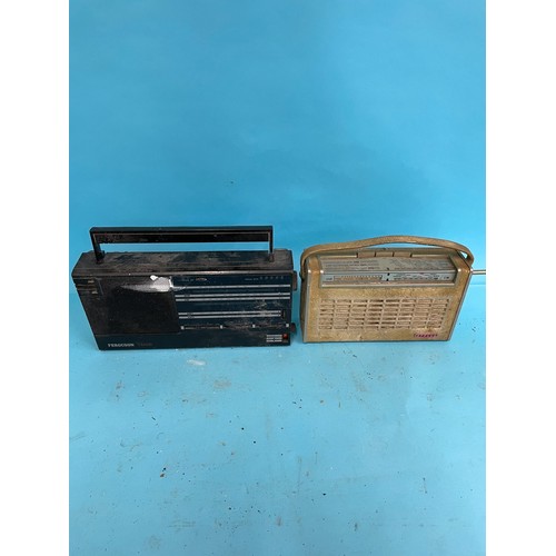 60 - A Ferguson portable radio, various other portable radios and other items (qty)