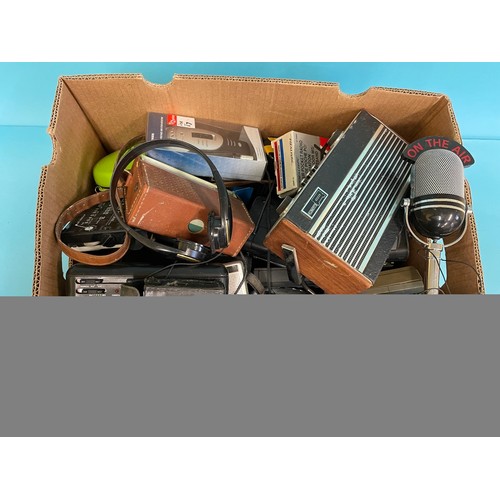 62 - A Roberts R606-NB portable radio, various other portable radios and other items (qty)