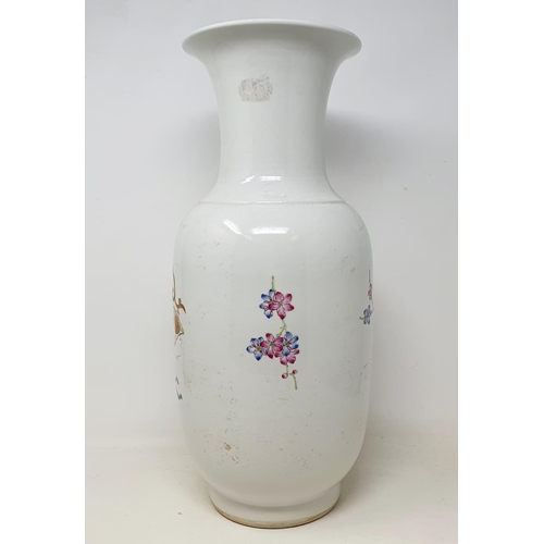 314 - A modern Chinese famille verte vase, 45 cm high