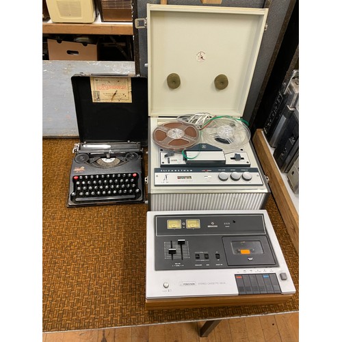 103 - A Ferguson 206STA record player and speakers, and various audio equipment (qty)