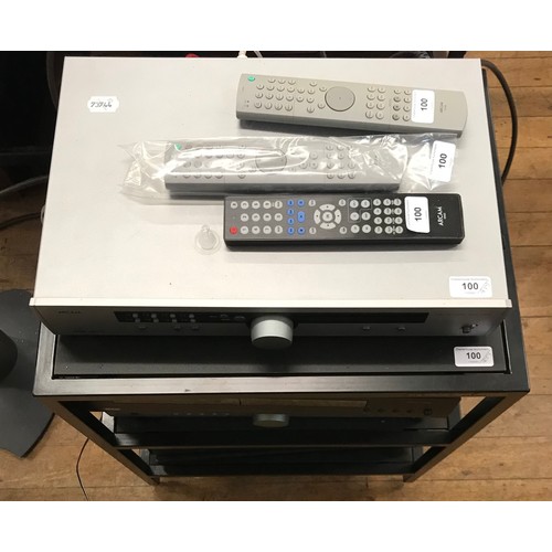 100 - An Arcam stereo and a pair of speakers on stands
