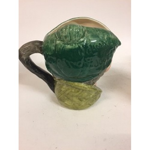 612 - A Royal Doulton character jug, the Golfer D6623, The Guardsman D6568, The Night Watchman D6569, Auld... 