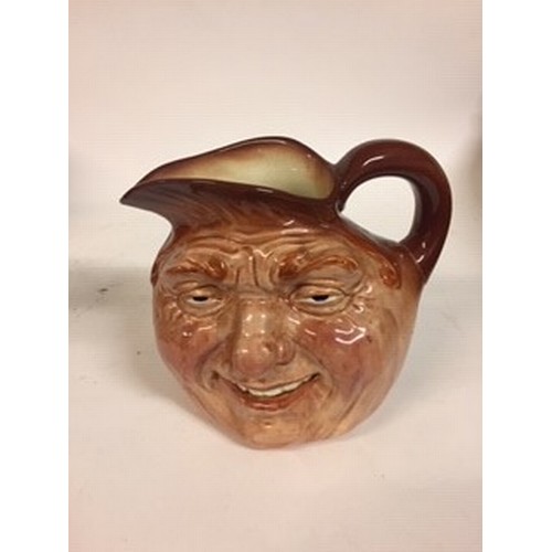 612 - A Royal Doulton character jug, the Golfer D6623, The Guardsman D6568, The Night Watchman D6569, Auld... 