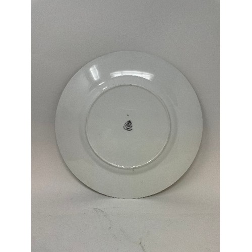 619 - Five Royal Worcester cabinet plates, a pair of glass decanters, and various other ceramics (box)