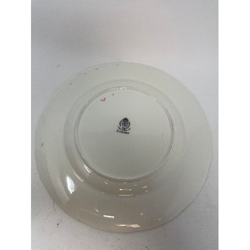 619 - Five Royal Worcester cabinet plates, a pair of glass decanters, and various other ceramics (box)