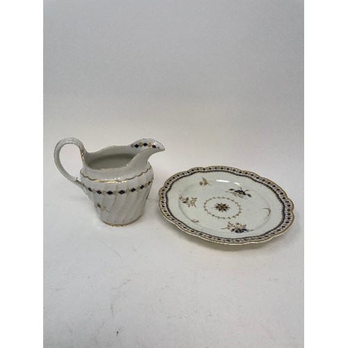 619 - Five Royal Worcester cabinet plates, a pair of glass decanters, and various other ceramics (box)