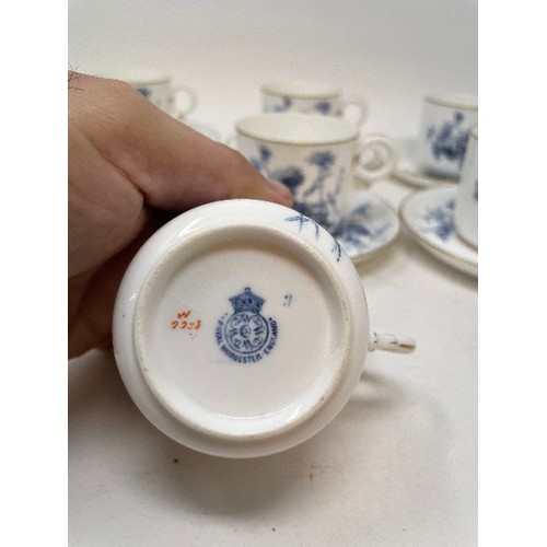 619 - Five Royal Worcester cabinet plates, a pair of glass decanters, and various other ceramics (box)