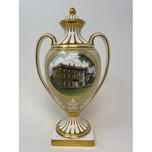 624 - A Spode porcelain commemorative vase and cover, Highgrove House, No 176/500, boxed