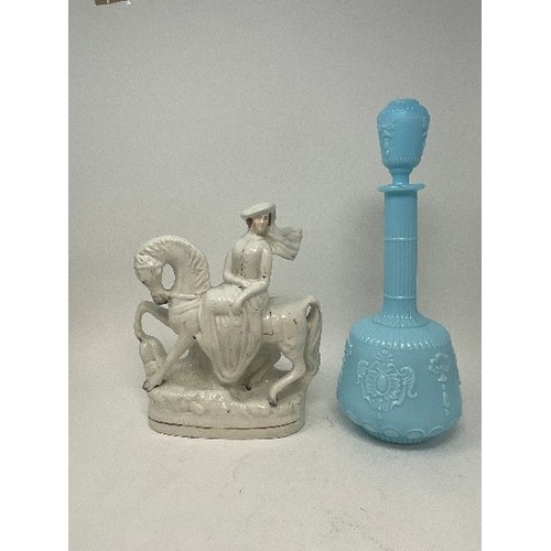 625 - A pair of Art Noveau style lustre glass vases, 11 cm high, other glass and assorted ceramics (two bo... 