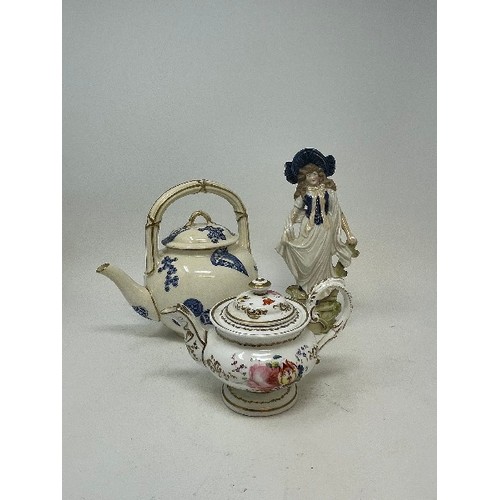 625 - A pair of Art Noveau style lustre glass vases, 11 cm high, other glass and assorted ceramics (two bo... 
