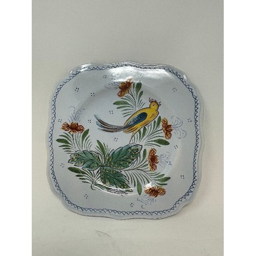625 - A pair of Art Noveau style lustre glass vases, 11 cm high, other glass and assorted ceramics (two bo... 
